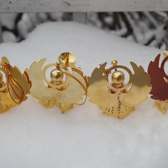 Vintage Angel Ornaments Gold -Plated Brass Hanging Ornaments - Picture 3 of 6